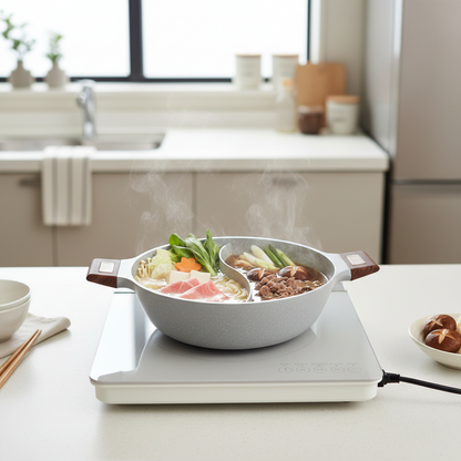 【冬の定番 ｜ 2つの味を同時に】FUTATSUNABE™ 仕切り鍋